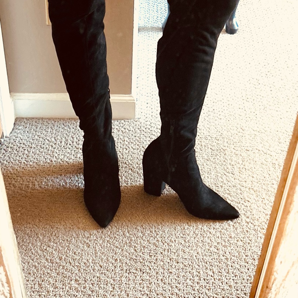 Steve Madden Rational Over The Knee Boots, Black, Size 11. Worn 2 x